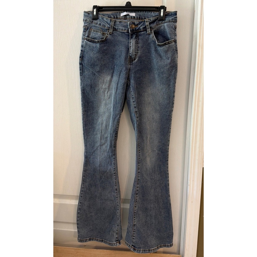 Social butterfly Jeans High Waist‎ Flare Boho Hippie 80's 70's Women Flare Jeans